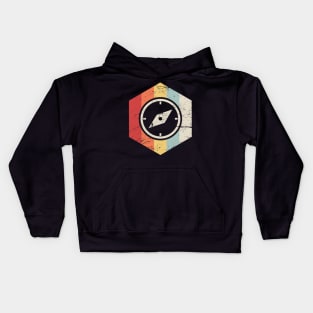 Retro Vintage Geocache Compass Kids Hoodie